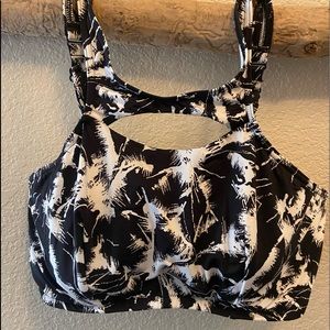 Freya palm haze swim high neck bikini top